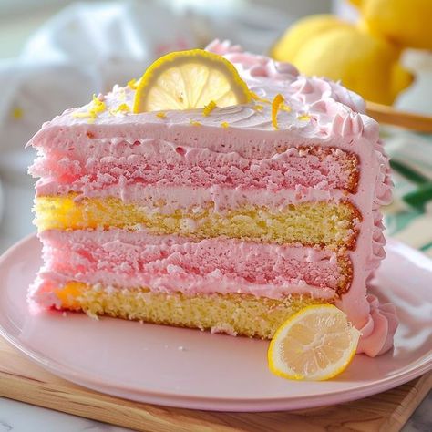 Recipes tower Pink Lemonade Cake, Lemonade Cake, Lemon Buttercream, Giada De Laurentiis, Grandmas Recipes, Dessert Lover, Cake Ingredients, Pink Lemonade, Let Them Eat Cake