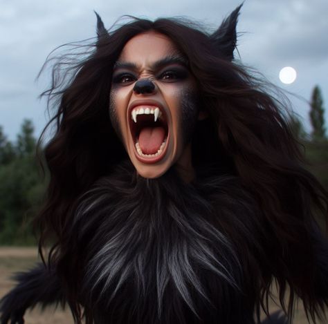 Female Werewolf Transformation, Wearwolf Costume Woman, Werewolf Costume Female, Lycan Female Werewolves, She Wolf Costume, Wolf Costume Women, Werewolf Cosplay, Werewolf Woman, Werewolves Art