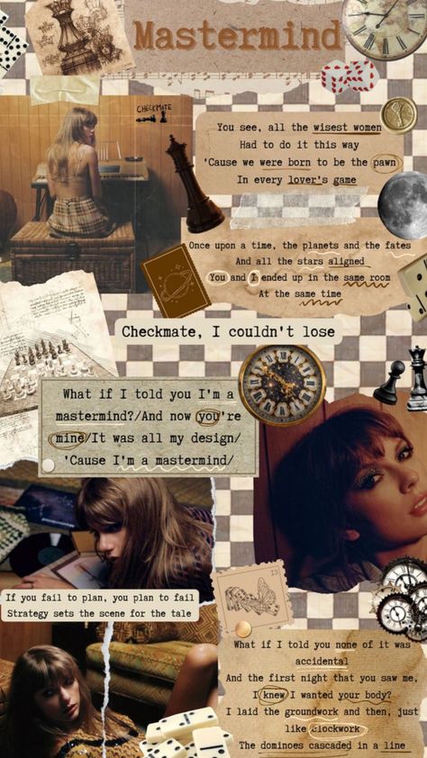 None of it was accidental #beauty #wallpaper #taylorswift #swiftie #wishlist #aesthetic #vibes #vintage #vintageaesthetic #brown #fyp #fypshuffle #shufflefyp #mastermind #midnights Mine Taylor Swift Wallpaper, Taylor Swift Song Collage, Midnights Taylor Swift Collage, Taylor Swift Lyric Collage, Taylor Swift Mastermind Wallpaper, Mastermind Wallpaper Taylor Swift, Mastermind Wallpaper, Diy Taylor Swift Room Decor, Midnights Wallpapers Taylor Swift