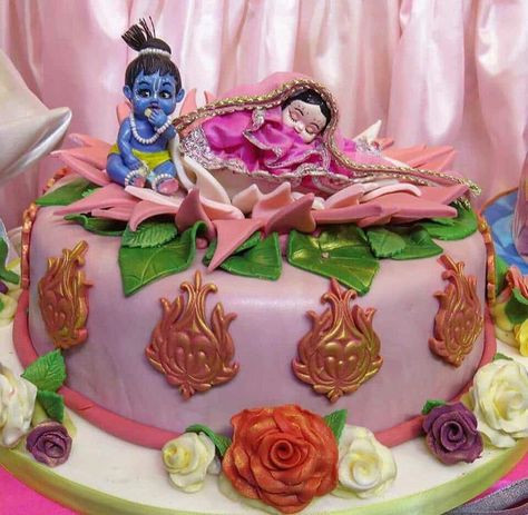 Happy Birthday Rani Cake, Radha Krishna Cake Design, Krishna Birthday, Shiva Meditation, Radha Radha, Birthday Decorations At Home, Iphone Wallpaper Bts, Janmashtami Decoration, Hand Painted Cakes