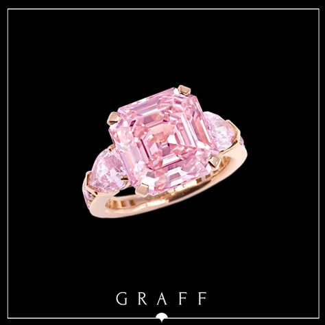 Graff Jewelry, Graff Diamonds, Pink Emerald, Pink Diamonds, Diamond Jewelry Designs, Pink Bling, Emerald Cut Diamond, Asscher Cut, Beautiful Engagement Rings