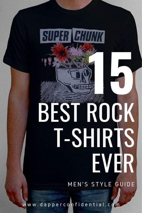 Discover 15 of the best rock t-shirts from retro hip to modern cool. Including Aerosmith, Blondie, Super Chunk, Wilco, Bon Iver, Beach House, The National, Velvet Underground and more. #rock #tshirts #tees #fashion Rock Tee Shirts, Concert T Shirt Design, Rock Shirt Outfit, Rock Band T Shirts, Concert T Shirts, Rock Tshirts, National Velvet, Concert Outfit Rock, Rock Tshirt