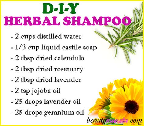 Make your own DIY herbal shampoo that lathers for a healthy scalp & hair! Herbal shampoos use herbal extracts and infusions that are nourishing and offer healing benefits to the scalp and hair. You can use herbal shampoos to reduce itchy scalp issues, soothe scalp inflammation, treat scalp eczema and psoriasis and also fight dandruff. … Herbal Shampoo Recipe, Diy Herbal Shampoo, Homemade Hair Shampoo, Diy Shampoo Recipe, Diy Hair Care Recipes, Natural Beauty Hacks, Baking Soda For Hair, Herbal Shampoo, Shampoo Recipe