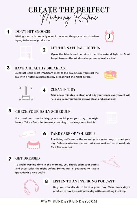 Beat Laziness, The Perfect Morning Routine, Perfect Morning Routine, Productive Morning Routine, Morning Routine Productive, Create Your Dream Life, Miracle Morning, Productive Morning, Healthy Morning Routine