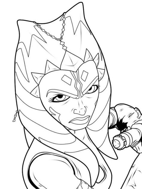 Star Wars Coloring Sheet, Star Wars Coloring Book, Star Wars Colors, Star Wars Ahsoka, Star Wars Drawings, Star Wars Kids, Ahsoka Tano, Cartoon Coloring Pages, Disney Coloring Pages