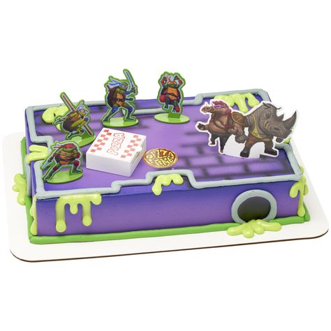 PRICES MAY VARY. Teenage Mutant Ninja Turtles Cake Decoration - Dibs on the last slice! Have a shell-tastic celebration with the Teenage Mutant Ninja Turtles Pizza Power! DecoSet. This set is perfect for all fans of the crime-fighting, pizza-loving Teenage Mutant Ninja Turtles! Working Pizza Launcher! - Ideal for birthday cakes and other sweet treats you can use this decoration on any celebration cake! (Not for children under 3 years) Reusable Birthday Cake Decorations - The 4 durable figurines Bakery Food Ideas, Ninja Turtle Cake Topper, Mutant Ninja Turtles Cake, Ninja Turtles Pizza, Ninja Turtles Cake, Teenage Mutant Ninja Turtle Cake, Ninja Turtles Costume, Turtles Cake, Ninja Turtle Pizza