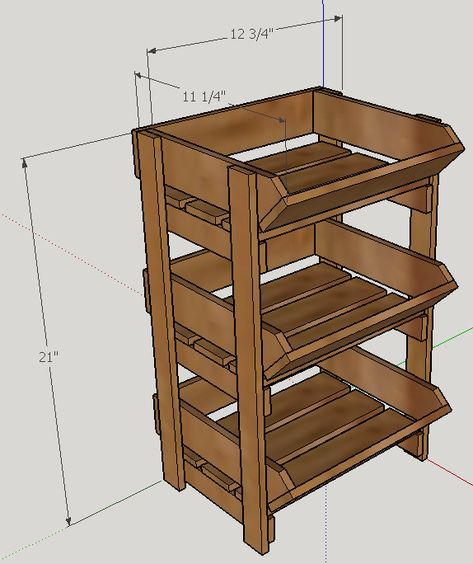 Wood Produce Bins by Jeff Breeden — Kickstarter Vegetable Storage Bin, Vegetable Storage Rack, Produce Bin, Wooden Storage Crates, Storage Crates, Vegetable Rack, Wooden Pallet Furniture, Vegetable Storage, Diy Kitchen Storage