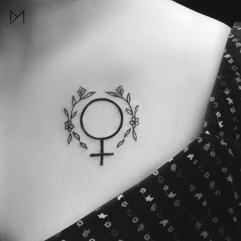 Female Symbol Tattoo Female Symbol Tattoo, Feminist Symbol, Feminist Tattoo, Mark Tattoo, Symbol Tattoo, Female Symbol, Symbol Tattoos, Female Tattoo, Friend Tattoos