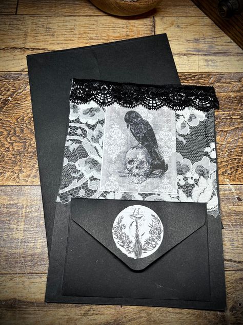 Dark Crafts, Dark Journal, Gothic Journal, Luv Letter, Journal Therapy, Cute Envelopes, Envelope Lettering, Grad Cards, Creative Gifts For Boyfriend