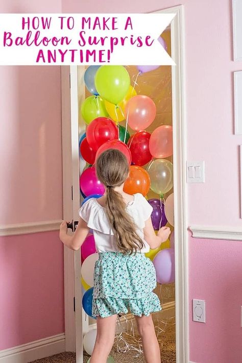 Balloon Avalanche, Birthday Balloon Surprise, Diy Ballon, Best Birthday Surprises, Balloon Surprise, Birthday Morning, Diy Birthday Banner, Its A Boy Balloons, Diy Balloon