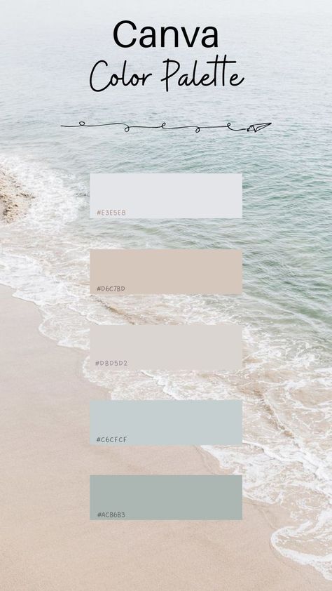 Beachy Interior Design Living Room, Visuell Identitet, Hex Color Palette, Color Schemes Colour Palettes, Bonita Springs, Coastal Life, Farmhouse Ideas, Beach Bedroom, Brand Color Palette