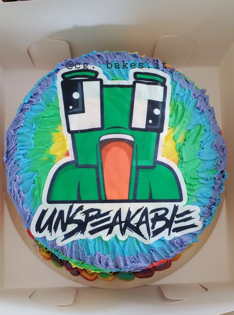 Unspeakable Birthday Party Ideas, Unspeakable Birthday Cake, 10th Birthday Boy Cake Ideas, 8th Birthday Cake Boys, Unspeakable Birthday Party, Unspeakable Cake, 10th Birthday Cakes For Boys, Youtube Birthday, Blaze Birthday