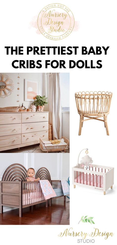 We are rounding up the best baby cribs for dolls! Reborn Doll Nursery Room Ideas, Baby Doll Play Area, Baby Doll Storage, Baby Doll Play, Baby Doll Crib, Best Baby Cribs, Baby Doll Bed, Doll Storage, Diy Crib