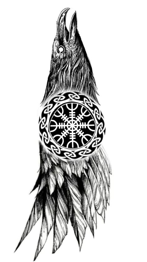 Norse Raven Tattoo, Odins Ravens Tattoo, Ravens Tattoo, Odin's Ravens Tattoo, Shield Tattoo, Viking Tattoo Symbol, White Sketches, Viking Symbol, Odin's Ravens