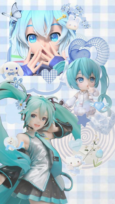 Hatsune Miku Project Diva, Miku Hatsune Chibi, Miku Chan, Miku Hatsune Vocaloid, Rei Ayanami, Soft Wallpaper, Vocaloid Characters, Heart Iphone Wallpaper, Kitty Wallpaper