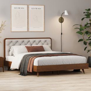 Mid Century Bed Frame, Mid Century Bed, Mid Century Modern Bed, Low Profile Platform Bed, Mid Century Bedroom, Cama King Size, Modern Platform Bed, Mid Century Modern Bedroom, Cama King