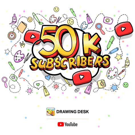 50k Subscribers, Digital Fashion Design, App Drawings, Drawing Desk, Channel Logo, Drawing Sketching, Youtube Logo, Forever Grateful, Drawing Artist