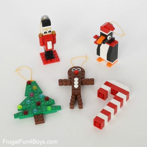 Five LEGO Christmas Ornaments with Building Instructions Christmas Legos, Lego Christmas Ornaments, Lego Ornaments, Lego Letters, Lego Christmas Tree, Lego Advent Calendar, Christmas Lego, Lego Advent, Diy Lego