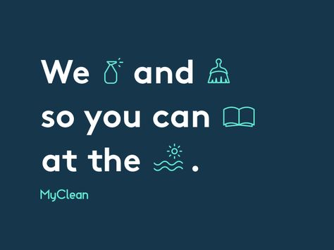 We mixed iconography into our copy with the MyClean brand to show value in the simplest ways possible. Here's an example highlighting how much free time you get back by using the service.   Created... Web Development Infographic, Cleaning Apartment, Cleaning Company Logo, Cleaning Service Logo, House Cleaning Company, Logo Service, Of Logo Design, Apartment Cleaning, Beautiful Logos Design