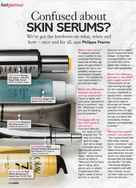 Glamour Magazine MAKE YOURSELF YOUTHFUL™ SUPER SERUM #soapandglory Skincare Magazine Layout, Skincare Magazine, Magazine Moodboard, Healthy Skin Diet, Editorial Layouts, Makeup Magazine, Magazine Pages, Skin Diet, Winter Skincare