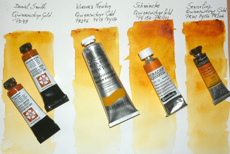 Watercolour Mixing, Quinacridone Gold, Waterbrush Art, Watercolour Palette, Watercolor Pallet, Sennelier Watercolor, Artist Tools, Watercolor Branding, Watercolor Mixing