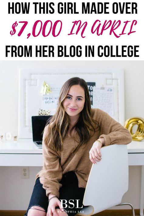 Blogger, By Sophia Lee, discusses how she has been able to make thousands of dollars blogging in college! #blogging #college #money #blog #incomereport Sophia Lee, Blog Income Report, College Money, Colorful Outfits, Freshman College, Blog Income, Budget Planer, Scholarships For College, College Hacks