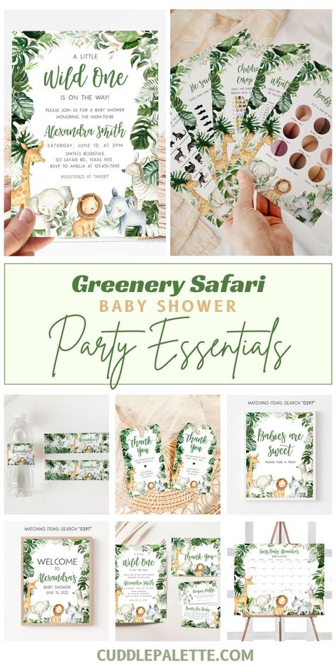 If you’re planning for a baby shower, this Greenery Safari baby shower party essentials is the answer to your problem! Browse through our collection of invitations, party decors, and games with the theme Jungle Animals to create the most memorable baby shower. Click through and start planning! Jungle Theme Baby Shower Ideas For Boys, Zoo Themed Baby Shower Ideas, Jungle Themed Baby Shower Ideas, Jungle Theme Baby Shower Ideas, Zoo Baby Shower Theme, Jungle Theme Baby Shower Games, Welcome To The Jungle Baby Shower Theme, Safari Baby Shower Favors Zazzle, Jungle Baby Shower Invitation