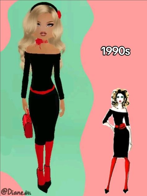 Bratz Doll Dress To Impress, Bratz Dress To Impress, Dress To Impress Theme 1990s, 1990s Dress To Impress, 2000 Outfits, Fancy Dress Code, 1990s Dress, Bratz Doll Outfits, Dti Ideas