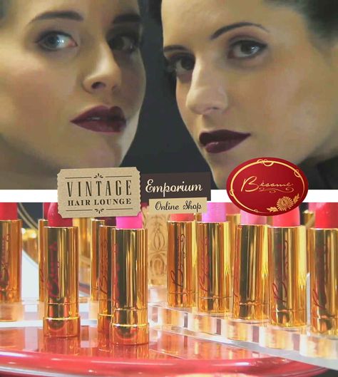 A sassy new video showcase for Besame Cosmetics famous Red Lipsticks - #BesameCosmetics #Lipstick #Vintagemakeup Lipstick Video, Perfect Red Lipstick, Besame Cosmetics, 70s Makeup, Makeup Ads, Lipstick Palette, Cool Skin Tone, Cosmetic Design, Vintage Cosmetics