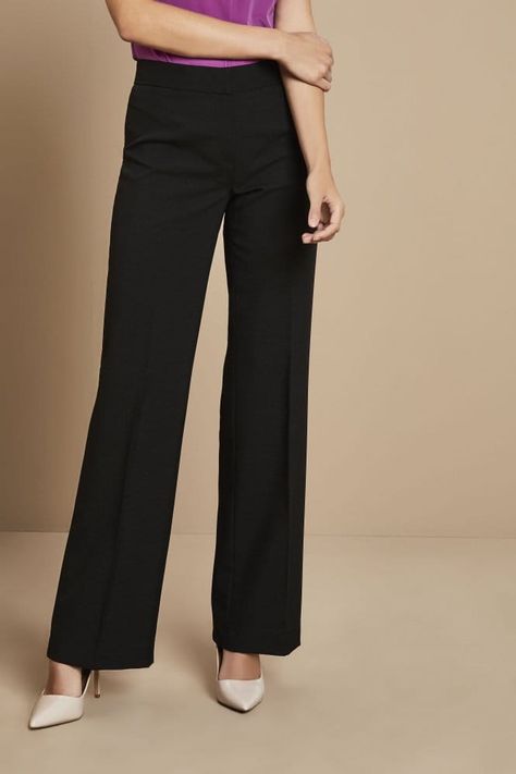 Women's Essentials Unhemmed Parallel Leg Trousers, Black Formal Trousers Women, High Waisted Black Trousers, Black Trousers Women, Black Trousers Casual, Fancy Gowns, Desi Fashion Casual, Indian Designer Outfits, Free Style, Women Essentials