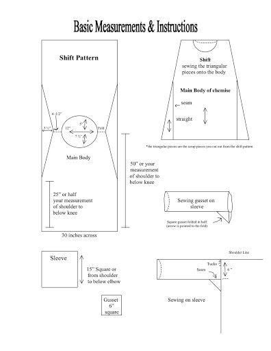 18th Century Shift Pattern from A Stitch In Time | A Stitch In Time At Home 18th Century Shift, 18th Century Chemise, A Stitch In Time, 18th Century Dress, Shift Pattern, 18th Century Costume, 18th Century Clothing, 18th Century Fashion, Costume Patterns