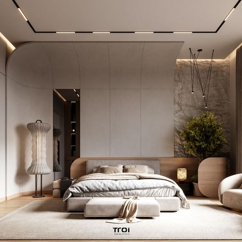 MASTER BEDROOM :: Behance Bedroom Minimal, Bedroom Behance, Luxury Apartments Interior, Tropical Luxury, Bed Design Modern, Interior Design Boards, Small Bed, Ceiling Light Design, Bedroom Panel