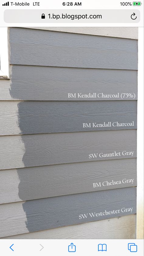 Grey Exterior House Colors, Gauntlet Gray, Kendall Charcoal, Exterior Gray Paint, Chelsea Gray, Gray House Exterior, Grey Exterior, Exterior Trim, Exterior Paint Colors