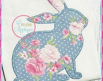 Easter Quilts, Rabbit Applique, Stitch Silhouette, Bunny Applique, Rabbit Embroidery, Easter Applique, Bunny Silhouette, Appliqué Quilts, Bunny Quilt