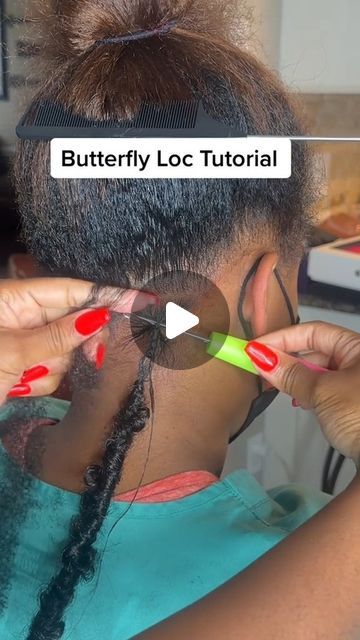 Klaiyi Hair Wigs on Instagram: "Butterfly loc tutorial ❤️

CR: @iamveronicac

#Kvhdo #hairtutorial" Butterfly Twist Locs, Butterfly Faux Locs Tutorial, Butterfly Locs Tutorial, Short Butterfly Locs Tutorial, Butterfly Locks Tutorials, Crochet Butterfly Locs Tutorial, Butterfly Locs, Eyelash Tips, Crochet Butterfly