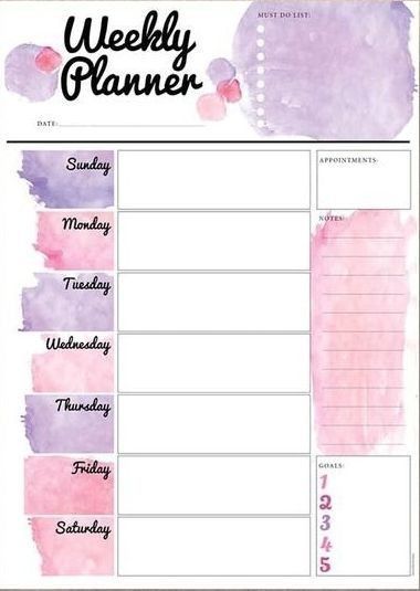 Sep 28, 2019 - This Pin was discovered by Table Types. Discover (and save!) your own Pins on Pinterest Study Planner Printable, Weekly Planner Free, Penanda Buku, To Do Planner, Writing Paper Printable, Print Planner, Weekly Planner Template, Daily Planner Pages, Notes Planner