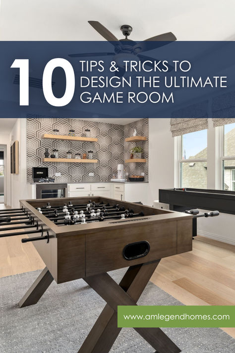 Looking to design a game room that combines comfort, style, and fun? Check out these tips for creating the perfect entertainment space in your home!  How to design a game room Game room ideas Home entertainment room tips Perfect game room layout Game room essentials Multi-purpose game room design Game room decor ideas Family game room tips Designing a fun home space Ultimate game room setup Dining Game Room Combo, Game Room Flooring Ideas, Transitional Game Room, Game Area In Basement, Loft Gameroom Ideas Upstairs, Dark Games Room, Coastal Game Room Ideas, Game Room Rug, Movie Game Room Ideas