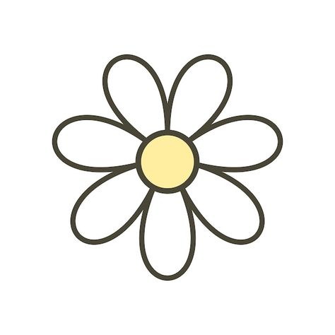 Break Room Decor, Daisy Flower Drawing, Cute Flower Drawing, Daisy Drawing, Bee Classroom, White Daisy Flower, Baby Playroom, Floral Vector, Flower Outline