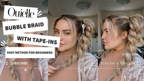 Want to learn how to do summer hairstyles with your Tape-in Extensions? Madeline Pompeii shows us her super easy method for creating her Bubble Braid look using our Tape-in Hair Extensions. Madeline is wearing our Tape-in Extensions: https://ouielle.com/products/p14-22-tape-ins https://ouielle.com/products/r8-18-60-tape-in Be sure to follow and subscribe for more DIY Hair tutorials. #diyhair #hairstyle #hair #hairstyles #hairstylist #diy #instahair #hairtutorial #haircare #beauty #hairvideo Diy Hair Tutorials, Bubble Braid, Bubble Braids, Two Braids, Tape In Extensions, Tape In Hair Extensions, Hair Tutorials, Pompeii, Diy Hair