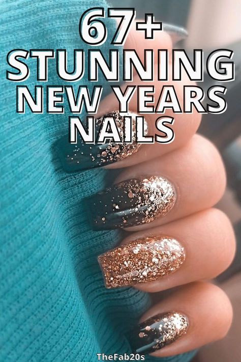 New Years Nails Nails New Years, New Years Nail, Sparkle Nail Designs, January Nail Designs, Nye Nails, New Years Nails, New Years Nail Designs, New Years Eve Nails, S Nails