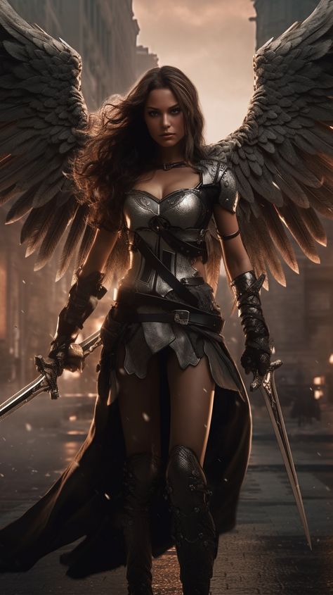 Battle angel created with AI by Amanda Church Fantasy Queen, Gothic Angel, Angel Artwork, Angel Images, Angel Warrior, Gothic Fantasy Art, Warrior Queen, Badass Women, Dark Angel