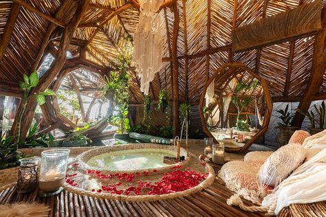 Azulik Tulum, Bamboo House, Best Spa, Earthship, Tulum Mexico, Rest And Relaxation, Vacation Places, Bar Lounge, Dream Rooms