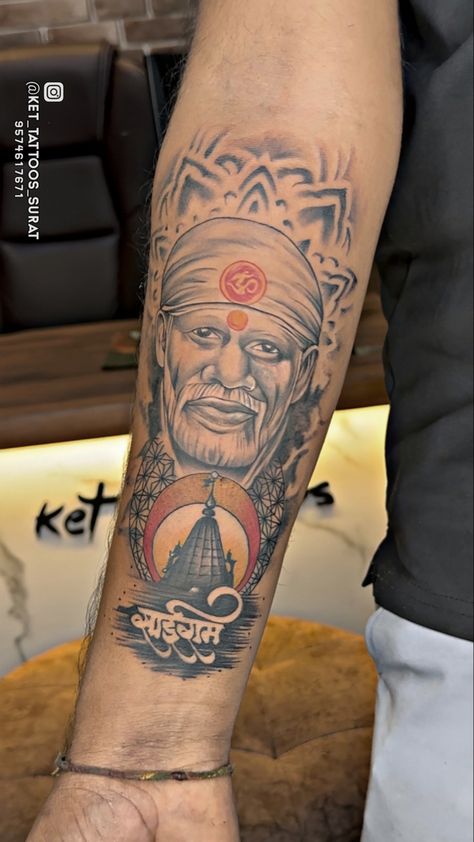 Sai Baba Tattoo Design, Mom Dad Tattoo Designs, Dad Tattoo, Sai Baba Pictures, Dad Tattoos, Tattoo Desings, Sai Baba, Mom Dad, Tattoo Design