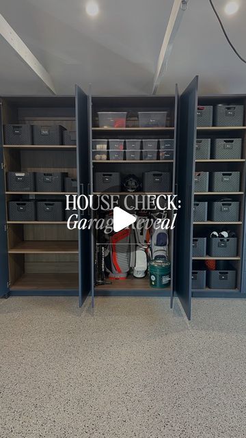 Oversized Garage Storage, Garage Organization With Fridge, Garage Closet Organization Ideas, Garage Conversion Ideas Before And After, One Car Garage Ideas, Garage Built Ins, Finishing Garage, Garage Closet Ideas, Garage Office Ideas