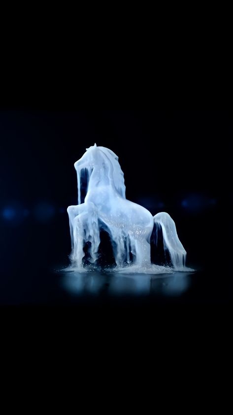 Elsa And Water Horse, Frozen 2 Horse, Elsa Horse, Ice Horse, Frozen Background, Spirit Horse Movie, Disney Horses, Dreamworks Art, Horse Movies