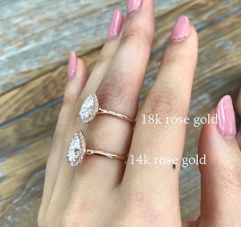 Rose Gold Vs Yellow Gold Engagement Ring, Rose Gold Engagement Rings, Rose Gold Rings, Trending Engagement Rings, Ring Trends, Yellow Gold Engagement Rings, More Design, Rose Gold Engagement, Gold Price