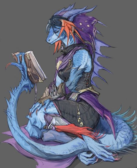 Dragonborn Ranger Female, Lizard Folk Female, Dnd Dragonborn Cleric, Blue Lizardfolk, Light Beings Art, Dragon Born Character Design, Dragonborn Dnd Art, Dragonborn Dnd Female, Dragon Born Female