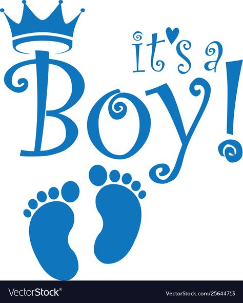 Happy Birthday Hand Lettering, Idee Babyshower, Its A Boy Banner, Cricut Baby, Baby Shower Clipart, Its A Boy, Birth Announcement Boy, Baby Shower Decorations For Boys, Baby Clip Art