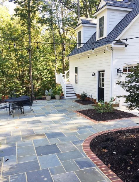 Whole House Renovation, Slate Patio, Bluestone Patio, Young House Love, Diy Porch, Front Patio, Backyard Playground, Brick Patios, Paver Patio