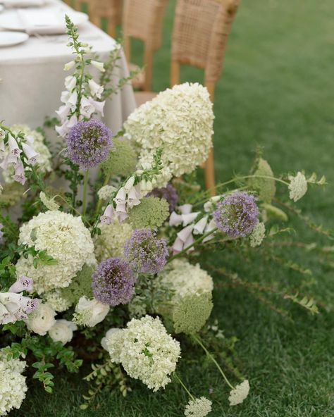 More color please 😍 I love that Hailey + Sam had a purple, blue and green theme!! @meagbreanneevents did an incredible job designing this day with @musefloralco Lavender Green White Wedding, Light Lavender Wedding Theme, Safe Green And Lavender Wedding, Lilac And Green Wedding Theme, Forest Green And Lavender Wedding, Purple And Green Wedding Decorations, Purple Green Wedding Theme, Lavender And Sage Green Wedding, Sage And Lilac Wedding